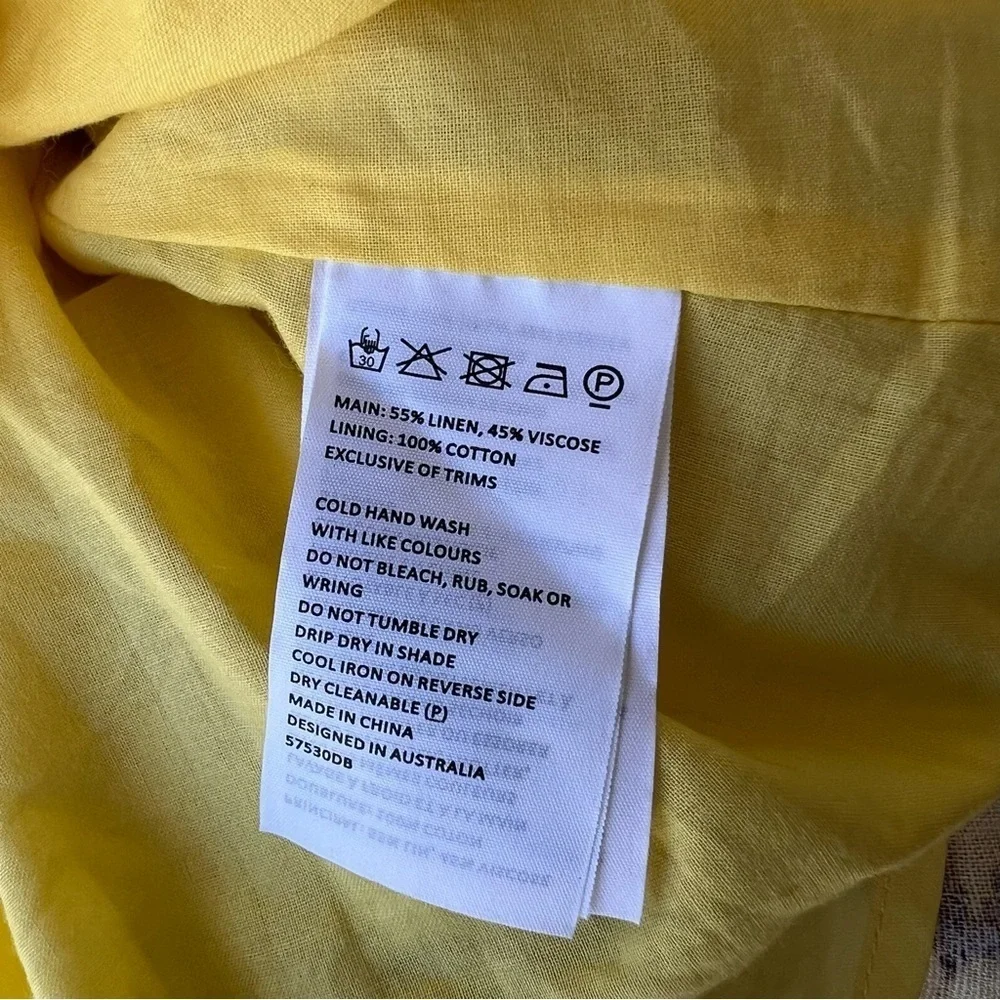 Bardot Labella Yellow Floral Midi Dress Women’s Size Small - Picture 9 of 11